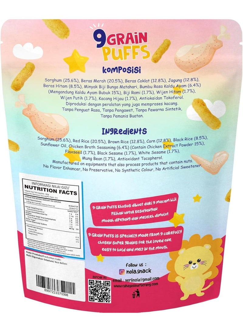 Nola - Gluten Free Puffs with 9 Grains & Chicken Broth 25G - Image 2